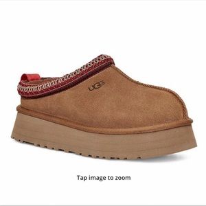 Ugg Tazz Suede Platform Chestnut Slippers